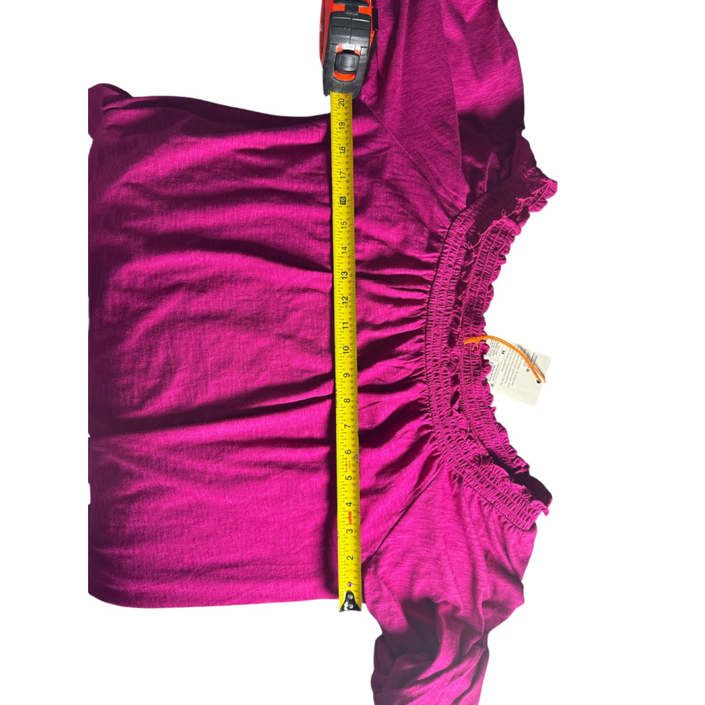Women's Knox Rose Fuchsia Long Sleeve Off-Shoulder Tee M - Picture 5 of 8